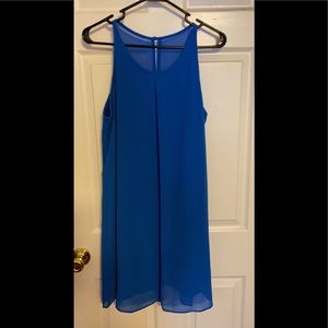 Spaghetti Strapped Royal Blue Swing Dress